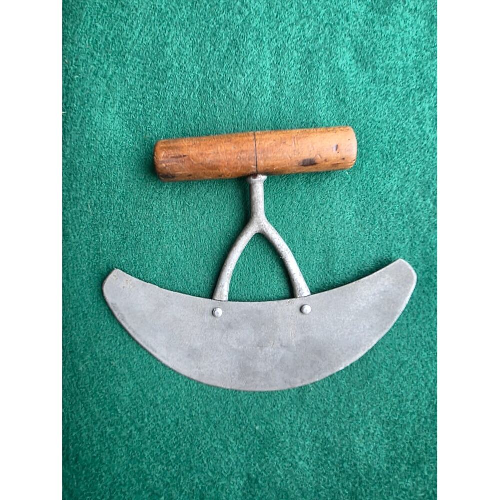 Antique hand food chopper, 7" cutter knife.